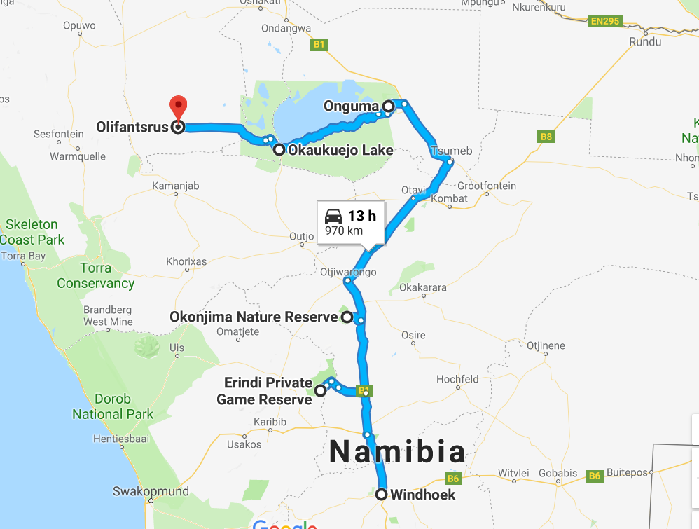 Map Namibia